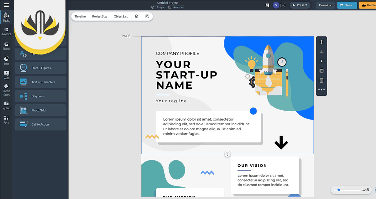 سایت VISME طراحی کارت آنلاین 