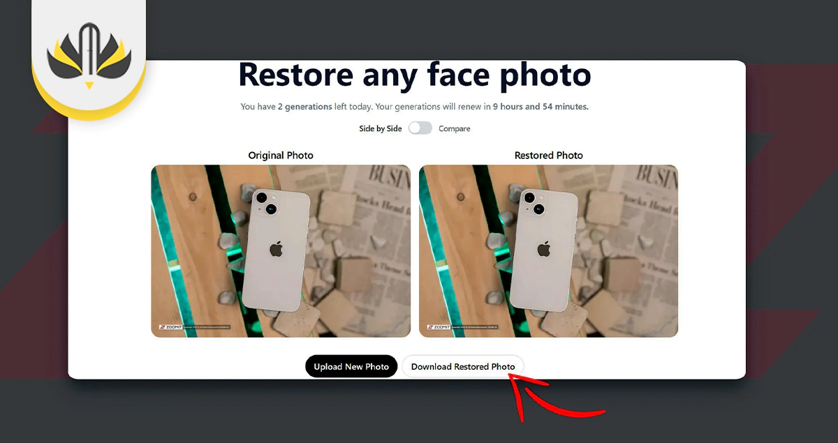 سایت Restore Photos طراحی کارت آنلاین