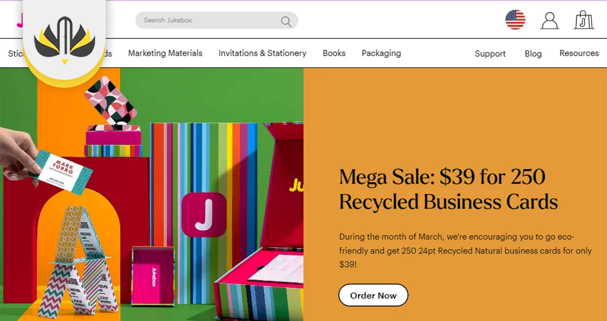 سایت Juke Box طراحی کارت آنلاین